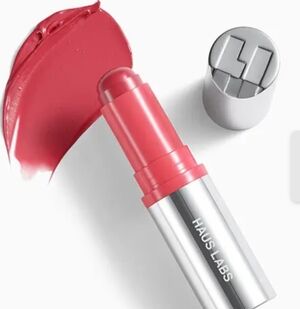 HAUS LABS Color Fuse Glassy Blush Balm Stick Glassy Rosette(Rose) NIB, Full Size